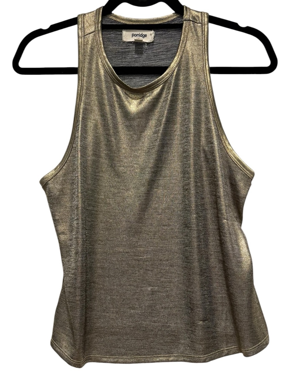 Anthropologie Porridge - Women's Gold Metallic shimmer tank top.  Size Small.